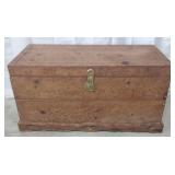 Vtg Wood Storage Trunk