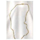 14K (585) Box Chain Necklace - 17"L