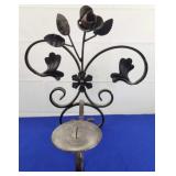 Wrought Iron Rose Candle Sconce