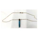 Sterling Turquoise Pendant Necklace