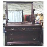 Antique Widdicomb Empire Dresser w/Mirror