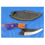 H-C Ulu Knife w/Sheath, New
