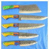 Handmade Premium Chef Knife Set of 5, New [x5]