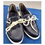 Cole Haan Navy Blue Patent Leather Loafers