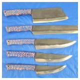 Handmade Premium Chef Knife Set of 5, New [x5]