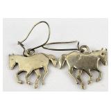Sterling Running Horse Earrings