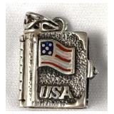 Sterling USA Bible Locket Charm/Pendant