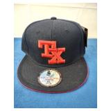 Blk/Red TX Ball Cap, Junior Size XL New