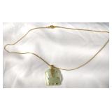 Jadeite Elephant Pendant Necklace