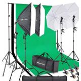 Photo Studio Lighting kit w/Backdrop