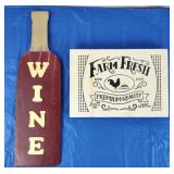 Farm Fresh Sign & Wine Sign (2)