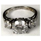 Sterling Stauer 3 Stone Ring