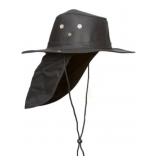 Blk Boonie Hat with Neck Flap XL