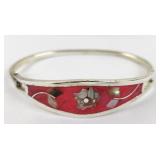 Sterling Hinged Cuff Bracelet