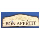 Bon Appetit Wooden Wall Sign