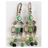 Sterling Barse Polished Stones Earrings