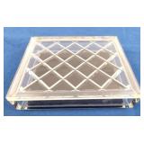 Vintage Diamond Cut Plexiglas Jewelry Box