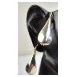 Silvertone Teardrop Earrings