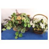 Silk Flower Arrangements in Baskets (2)