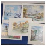 European Scenery Prints, Signed (5)