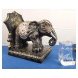 Elephant Figurine & Crystal