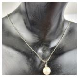 Pearl Pendant on Sterling Chain