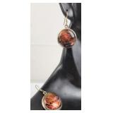 Sterling Dichroic Glass Earrings