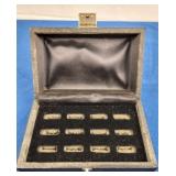 Vtg 12 Ring Display Box
