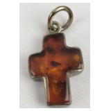 Amber Cross Pendant