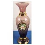 Hand Painted Blown Glass Art Glass Vase