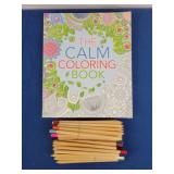 The Calm Coloring Book & Pencil Crayons