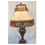 Ornate Lamp w/Tassle Shade