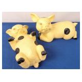 Vtg Ceramic Pig Figurines (2)