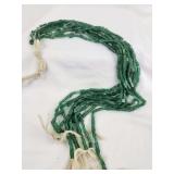 Malachite Tube Beads String, 15"  [x10]