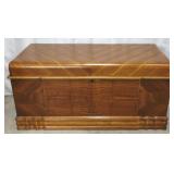 MW Art Deco Waterfall Cedar Chest, Lock Removed