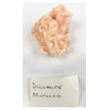 Pink Dolomite Crystal Cluster from Morocco