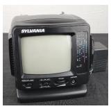 Sylvania Portable TV/AM/FM Radio, 5" B&W TV