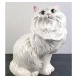 Large Persian Cat Figurine 13.5"H