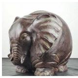 Large Wood Carved Elephant