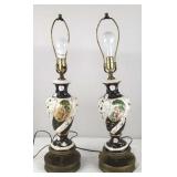 Vintage Ceramic & Brass Lamps [x2]