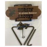 Cast Iron Dinner Bell & Horsin