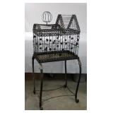 Metal Ornate Finch Cage on Matching Stand