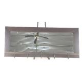 Wall Mirror with Hat/Jacket Hooks