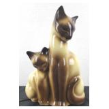 KRON Mid-Century Siamese Cat/Kitten TV Lamp Night