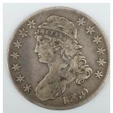 1830 Capped Liberty Half Dollar F12