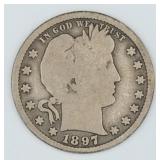 1897-S Barber Quarter, Key Date G04