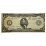 1914 $5 Large Federal Reserve Note