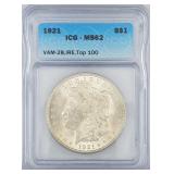 1921-P Morgan Dollar MS62