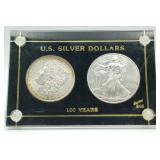 1896 Morgan Dollar, 1996 Sil. American Eagle UNC