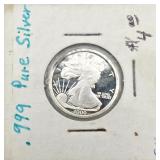 2000 1/6 oz Silver Millennium Eagle PROOF